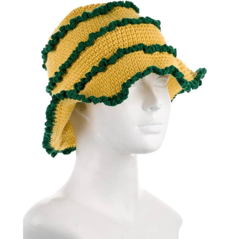 Yellow and Green Crochet Hat
